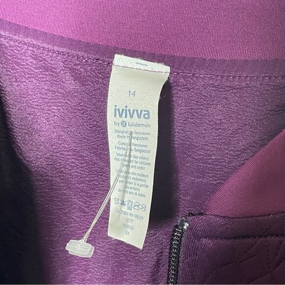 IVIVVA BY LULULEMON Wherever You Go Reversible Bomber Jacket Plum Size 14 - Picture 6 of 12